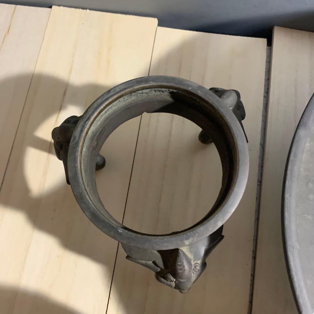 銅製　薄端　宝尽