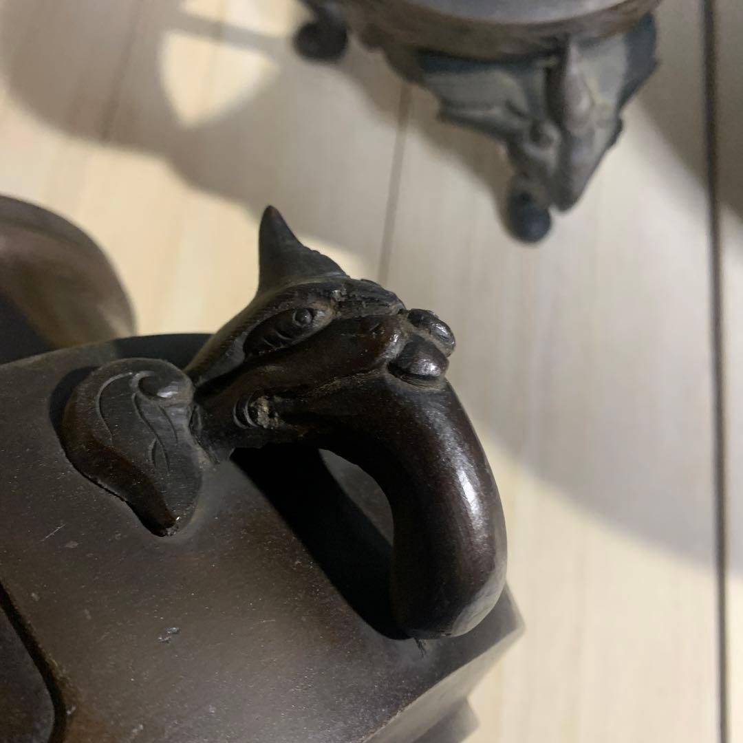 銅製　薄端　宝尽