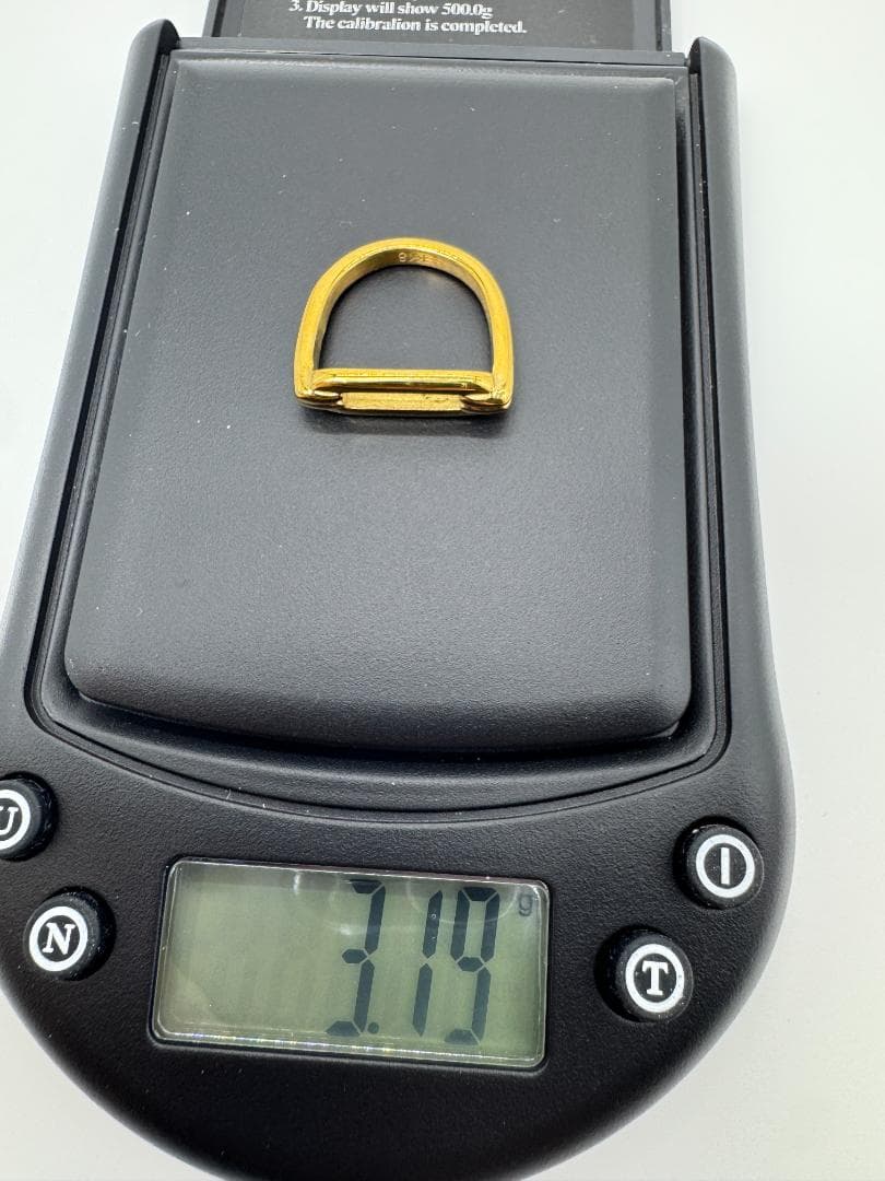 美品/日本製K18ゴールド リンクスタイルリング3.19g