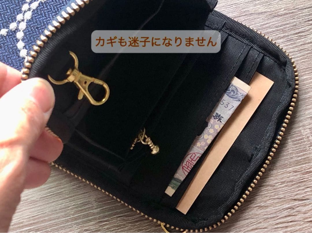★marinco【キーポーチ／スマホショルダー】タンバリン チャコール