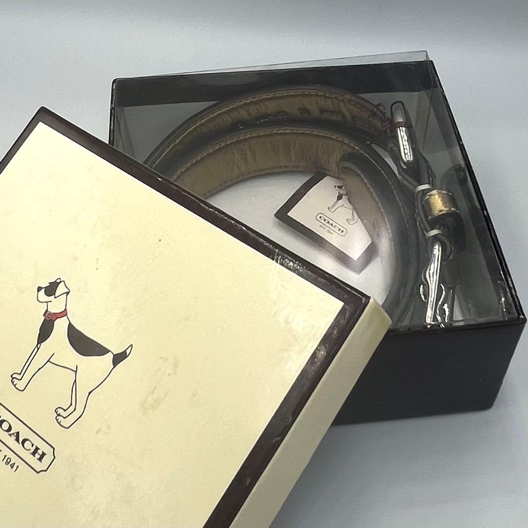 美品　COACH マルチカラーレザー大型犬用首輪