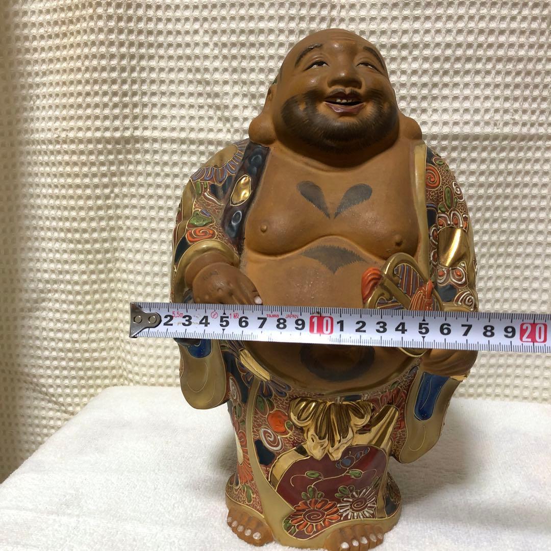 九谷焼　布袋様　置物　骨董　七福神　金彩