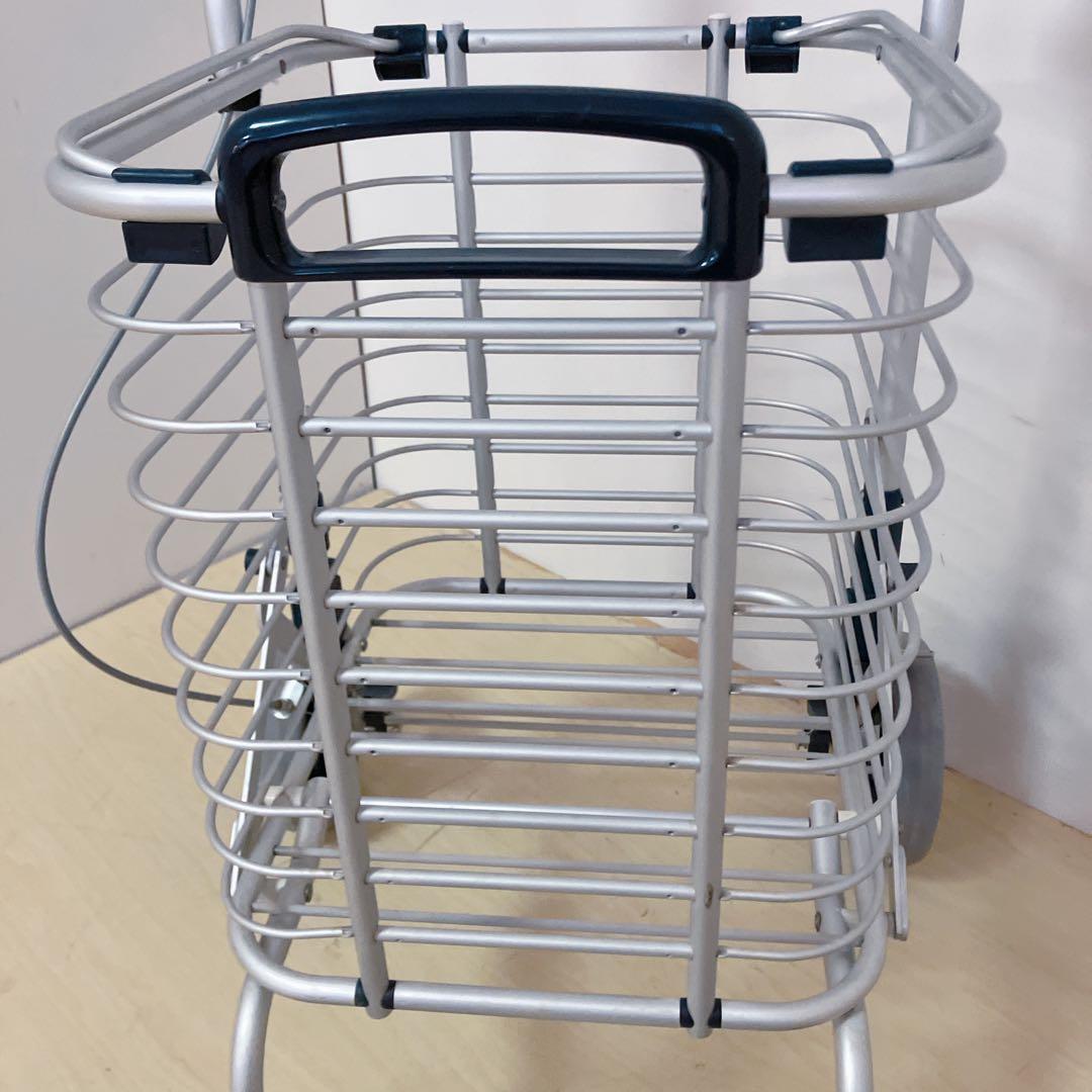 ユーバ産業　折りたたみ　アルミ　ショッピングカート　シルバーカート　ブレーキ付き