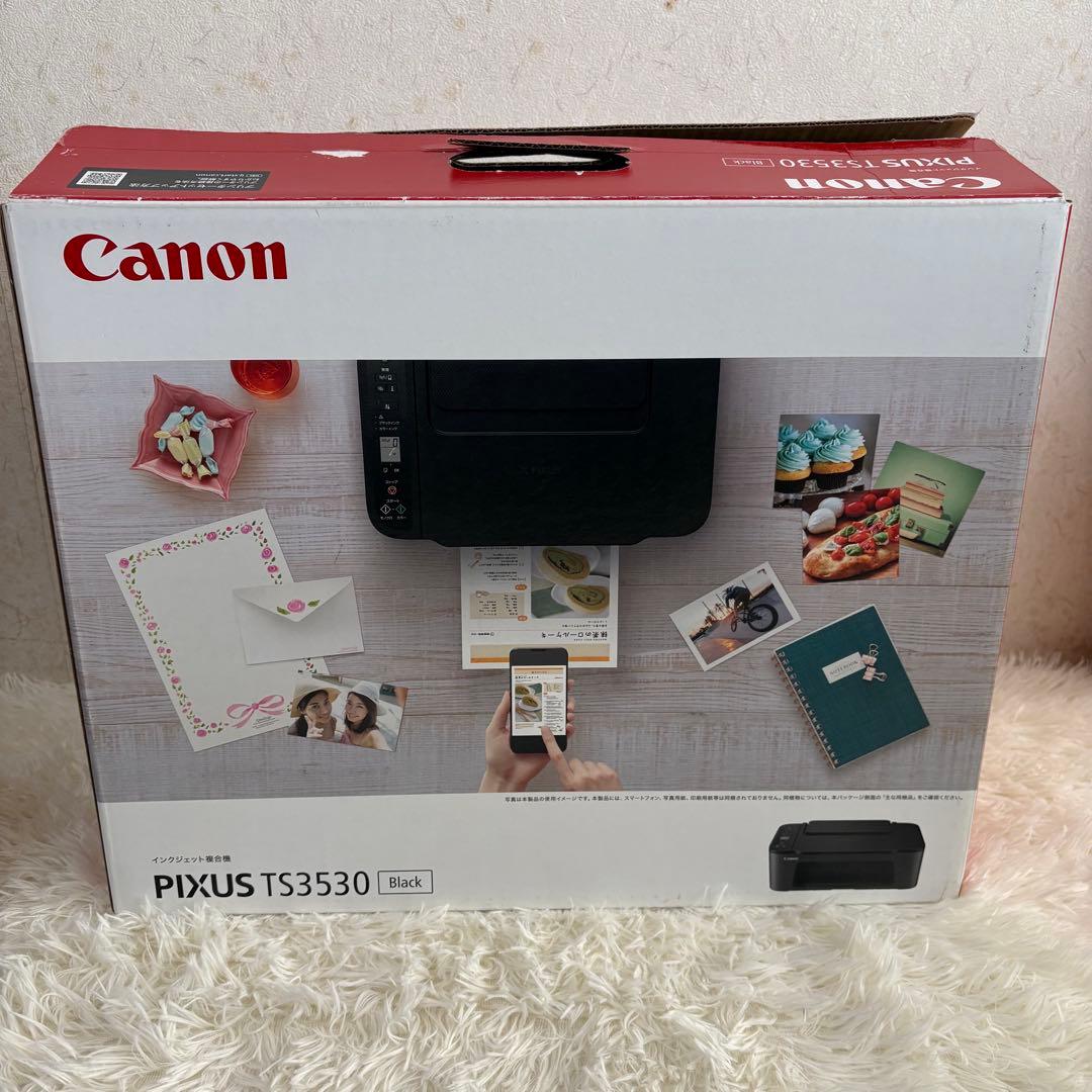 美品✨ Canon PIXUS TS3530 ブラック 純正インク付き 説明書
