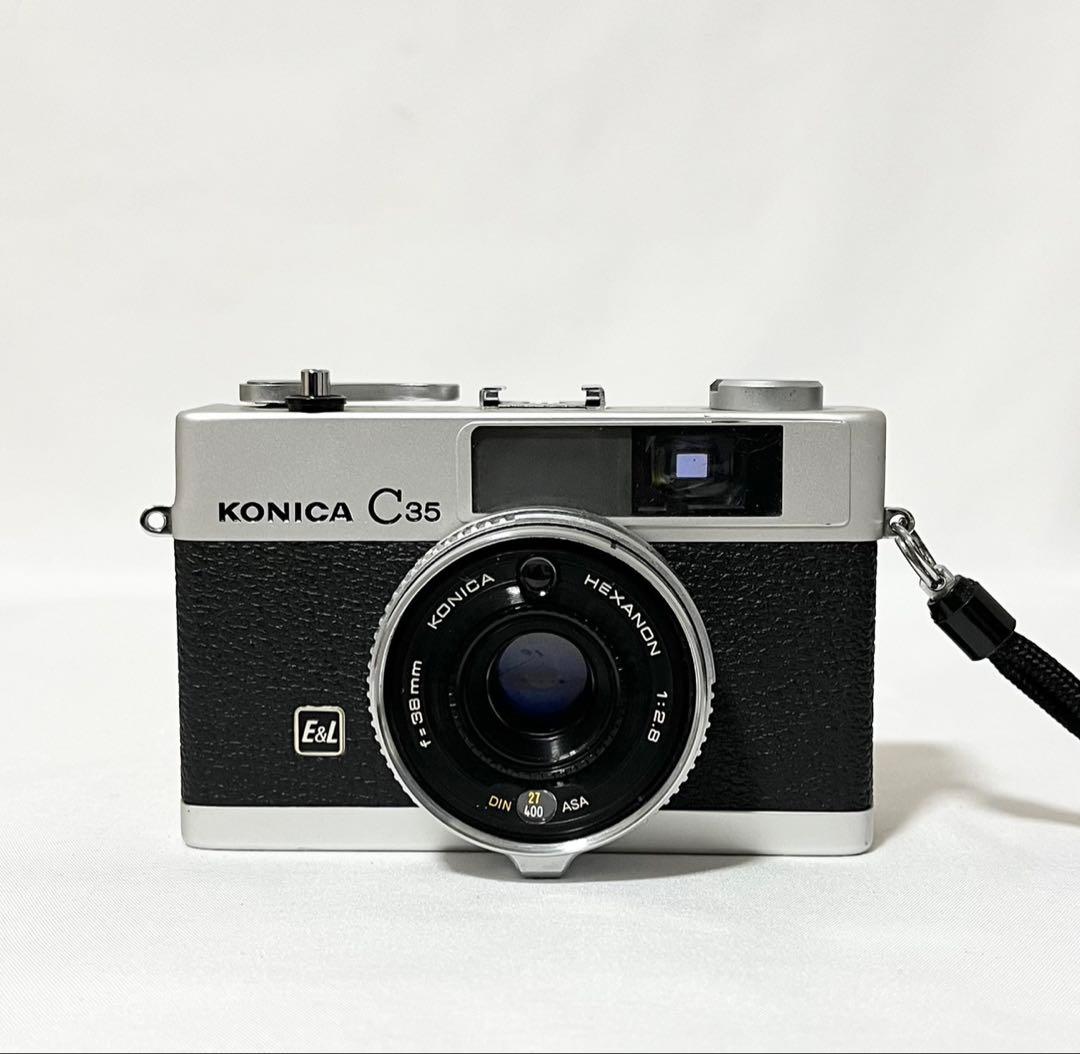【完動品】Konica C35 E&Lフィルムカメラ 動作確認済み