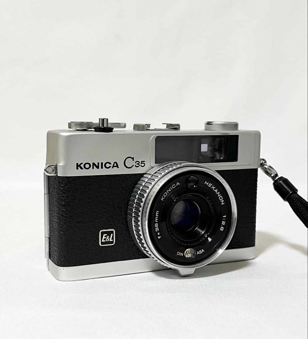 【完動品】Konica C35 E&Lフィルムカメラ 動作確認済み
