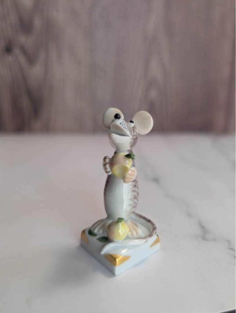 【Meissen マイセン】干支シリーズ　手びねり　フィギュリン　ねずみ　置物
