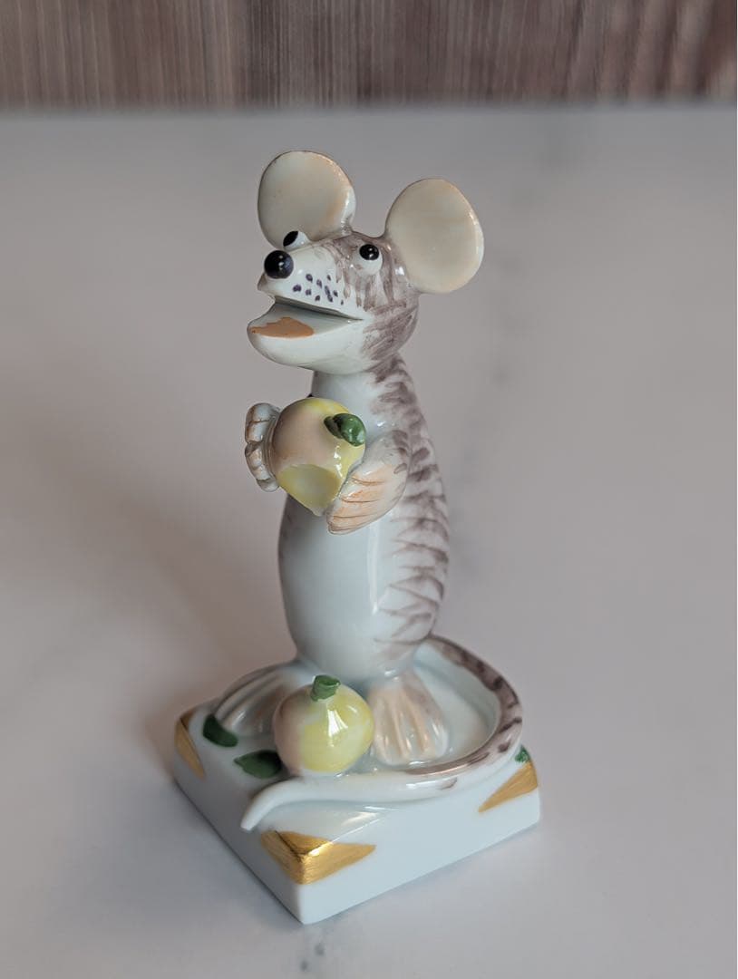 【Meissen マイセン】干支シリーズ　手びねり　フィギュリン　ねずみ　置物