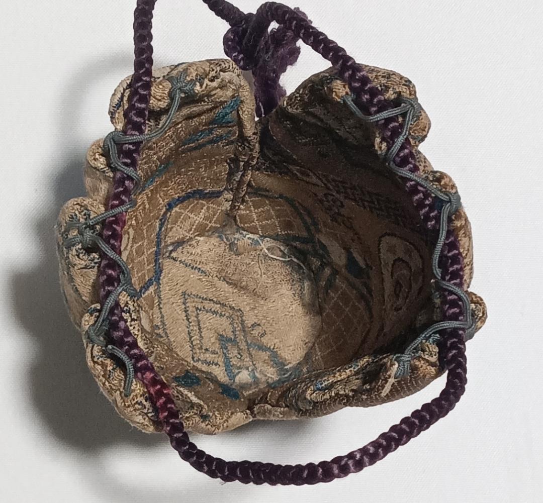 茶道具　時代物茶入　古瀬戸黒釉茶入　時代仕覆、時代箱付　骨董！！