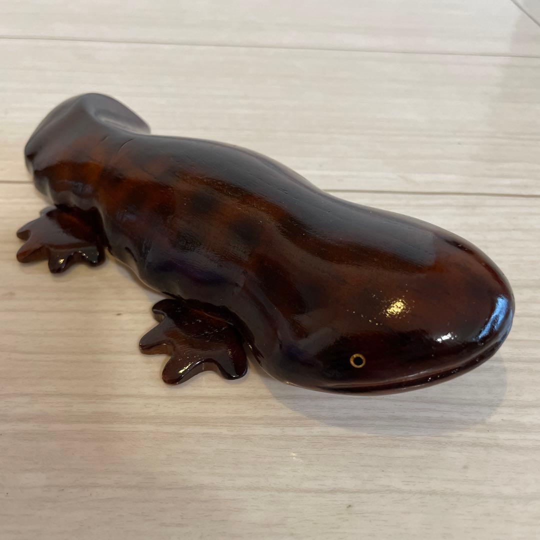 オオサンショウウオ　木彫り　軽井沢