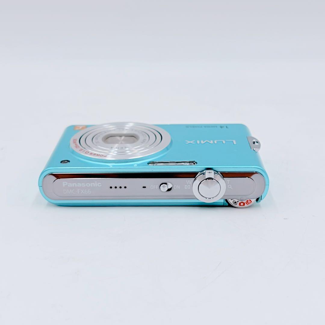 【美品】Panasonic LUMIX DMC-FX66 ブルー コンデジ