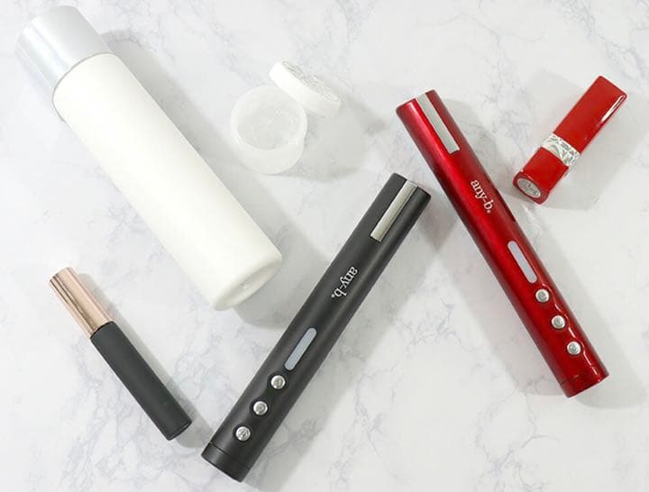 ジェイクラフト　スティック型美顔器　ワインレッド