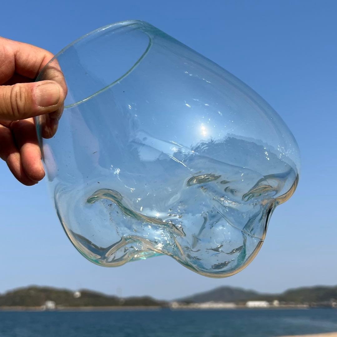 訳あり 流木ガラス オブジェ中Q 花瓶 金魚鉢 ガーデニング テラリウム 観賞魚