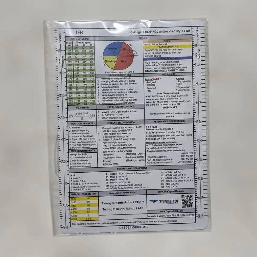 Crystal Pilotフライトパッド6Plus タブレットニーボード