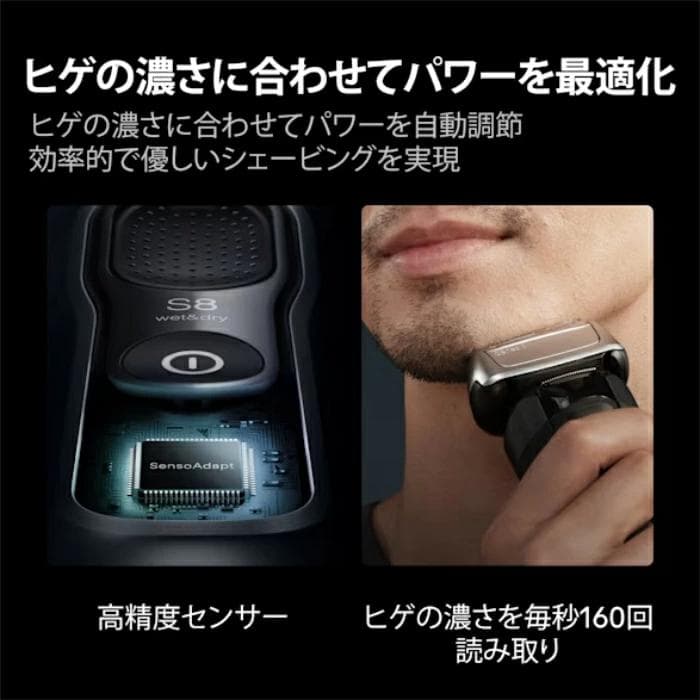 ☆新品☆未開封品☆ブラウン メンズシェーバー シリーズ8【8663cc グレー】