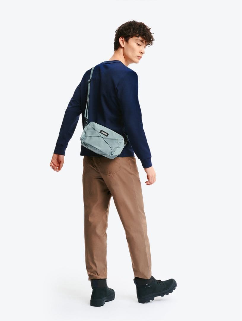 AIGLE パッカブルショルダーバッグ　ミスティーブルー