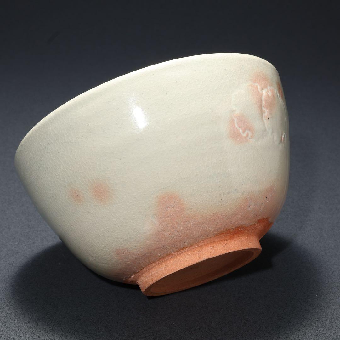 抹茶碗　雪輪　寺垣外窯 杉本貞光　共箱　R1694
