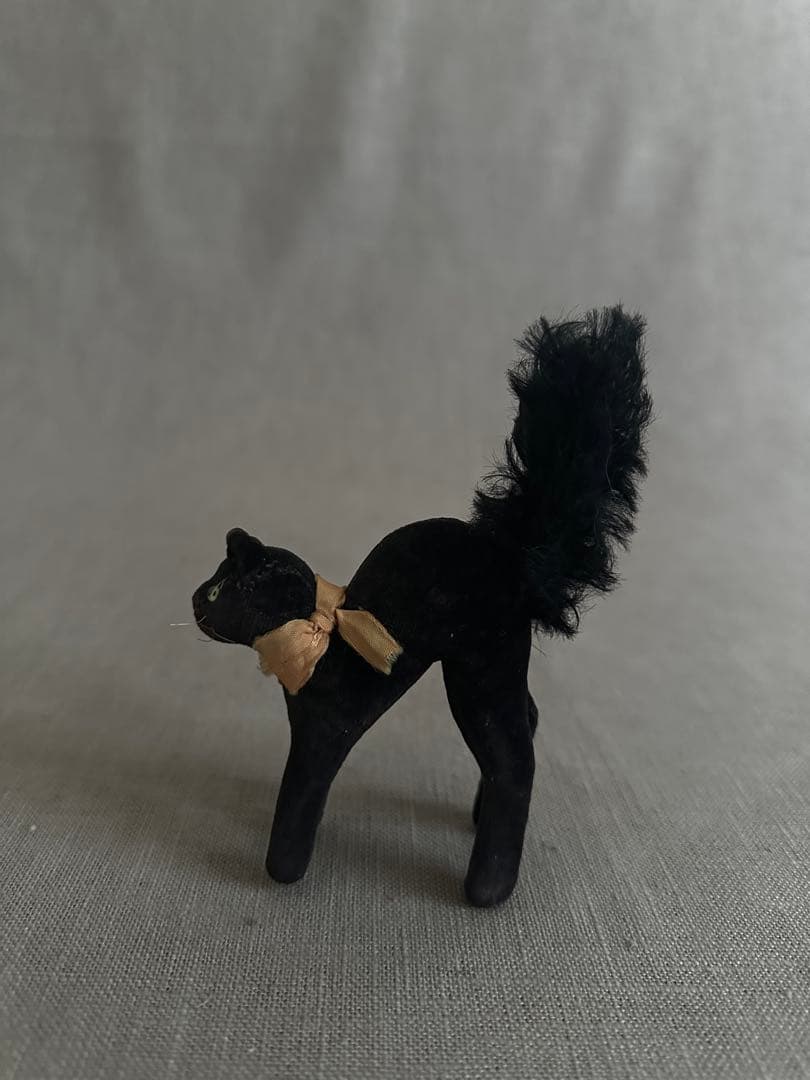 【最小】ヴィンテージ　ブラックキャット　トムキャット　シャウタイフ　置物　ドイツ