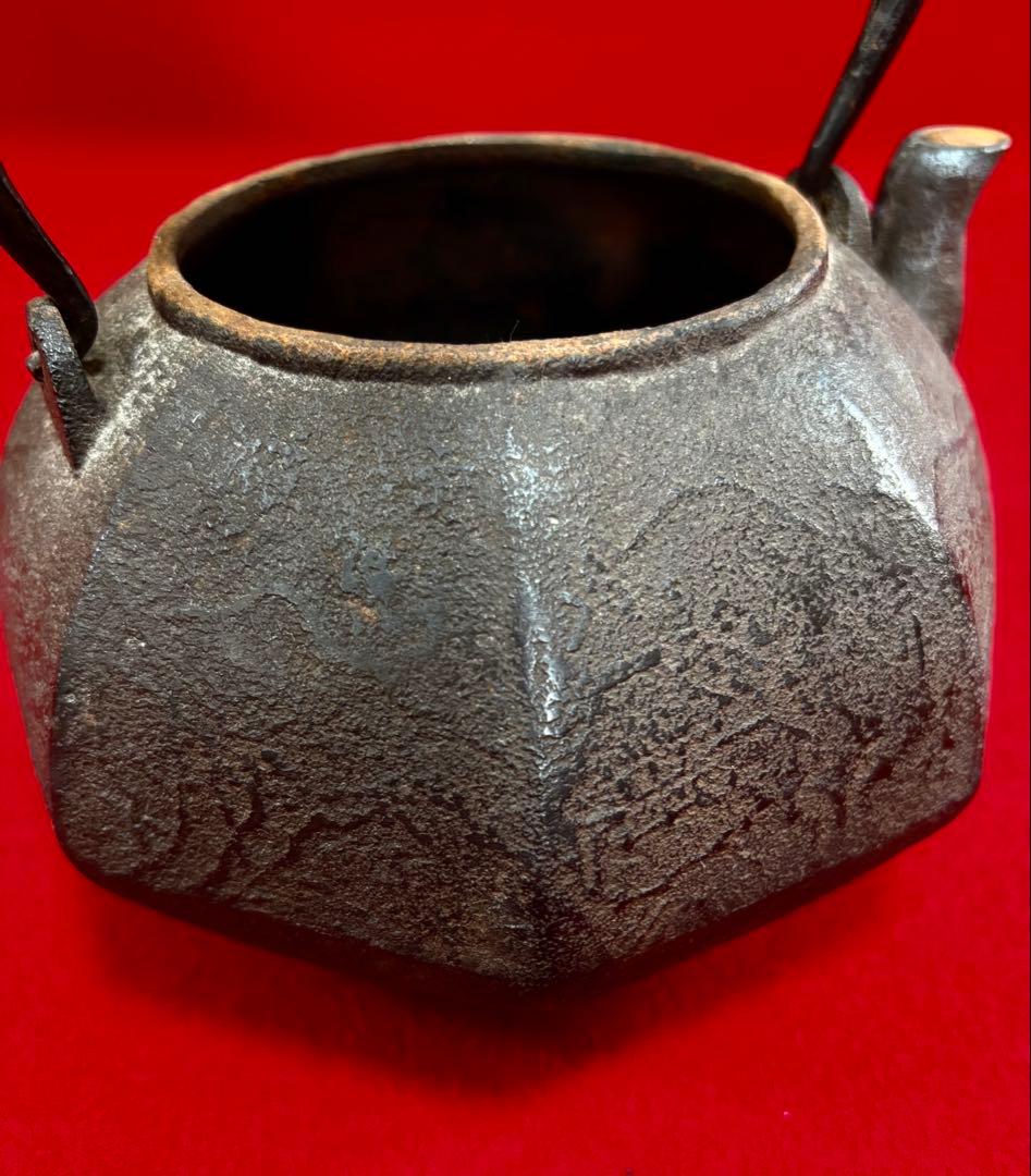 煎茶道具 近江八景図 鉄瓶 茶壺 急須 湯沸かし 茶器 茶道具 金属工芸
