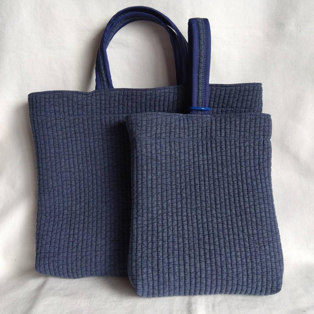 ☆レッスンバッグ 上履き入れ 2点セット☆ 星と月 ヌビバッグ 入学