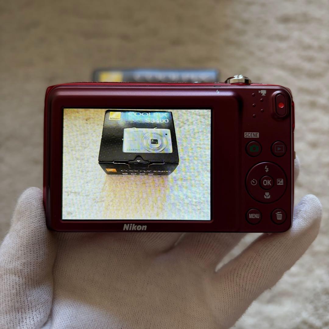 美品【動作確認済】Nikon ニコン COOLPIX S3400 レトロコンデジ