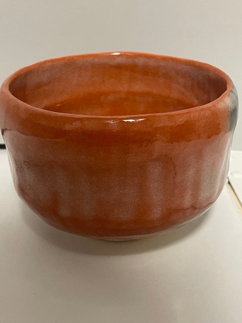未使用品　茶道具　抹茶茶碗　赤楽　松楽銘