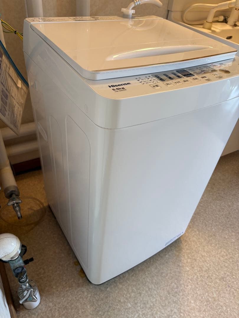 Hisense 縦型洗濯機 5.5kg ホワイト　2022年製　美品