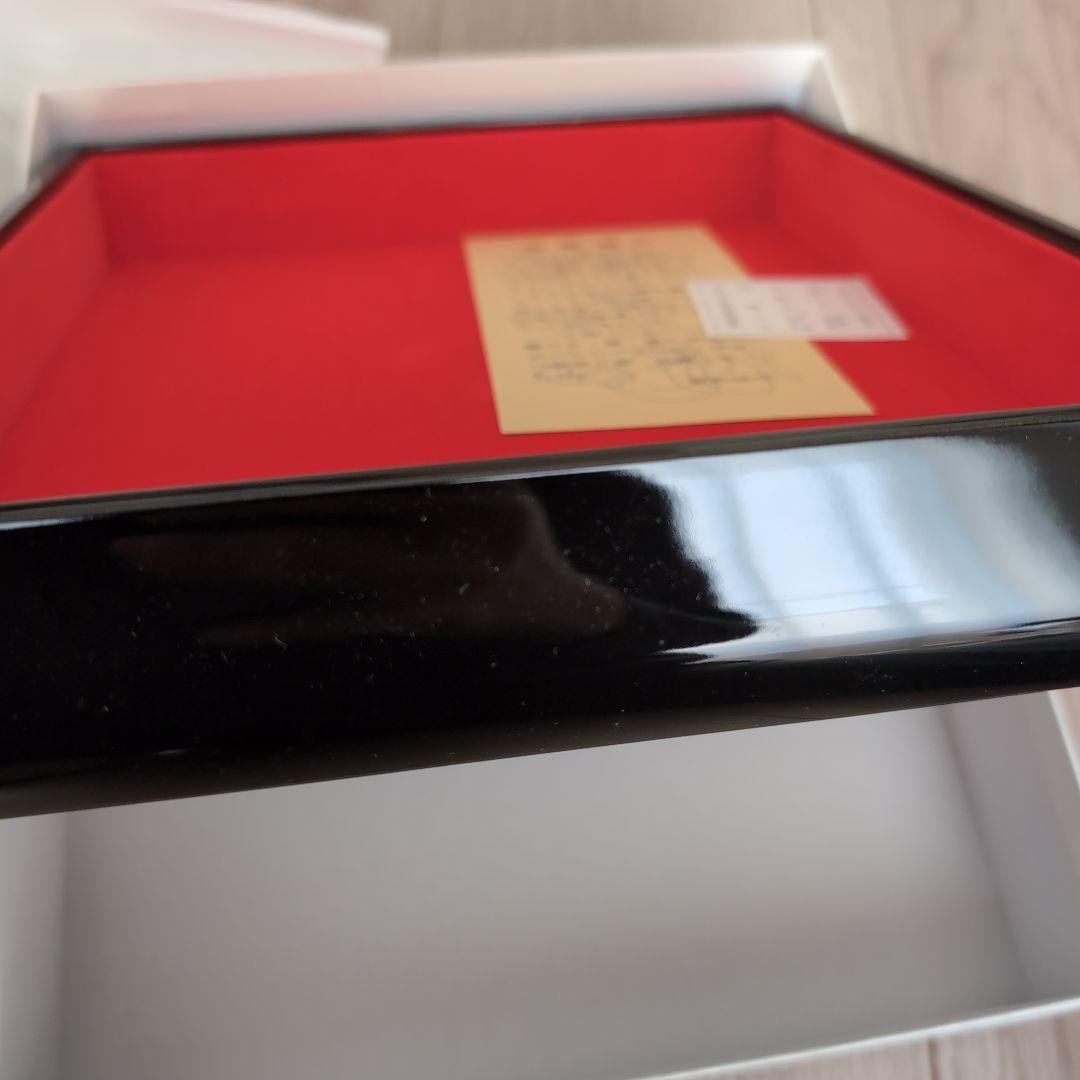 【未使用希少】漆器 文箱 花柄　牡丹文庫