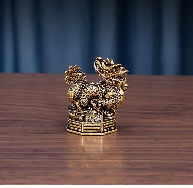 銅製 四方神獣 青龍 白虎 朱雀 玄武茶寵 応接間 事務室 机装飾品 工芸品置物