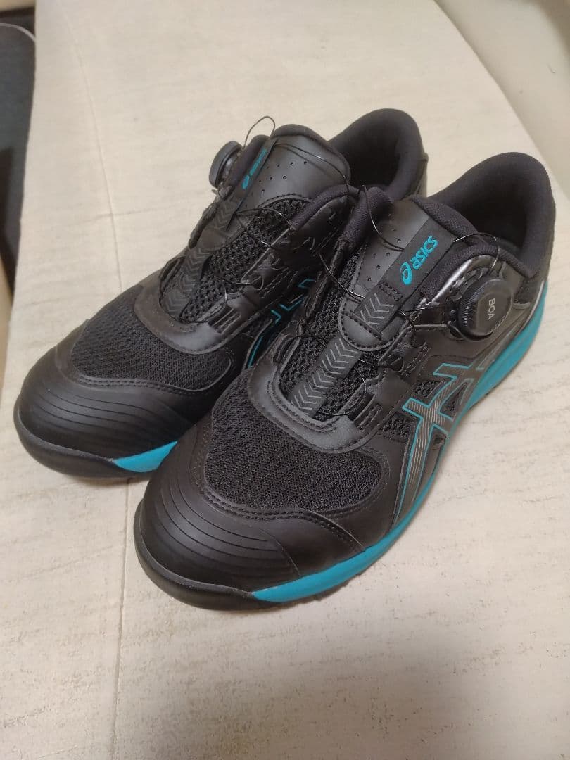 ASICS 安全靴 ダイヤル式 黒/青