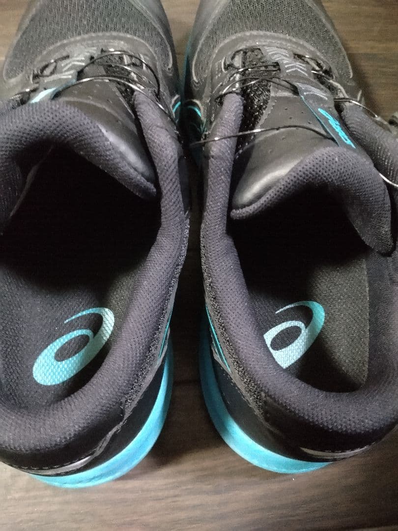 ASICS 安全靴 ダイヤル式 黒/青