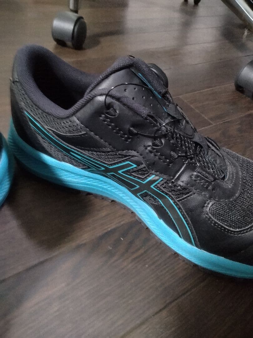 ASICS 安全靴 ダイヤル式 黒/青