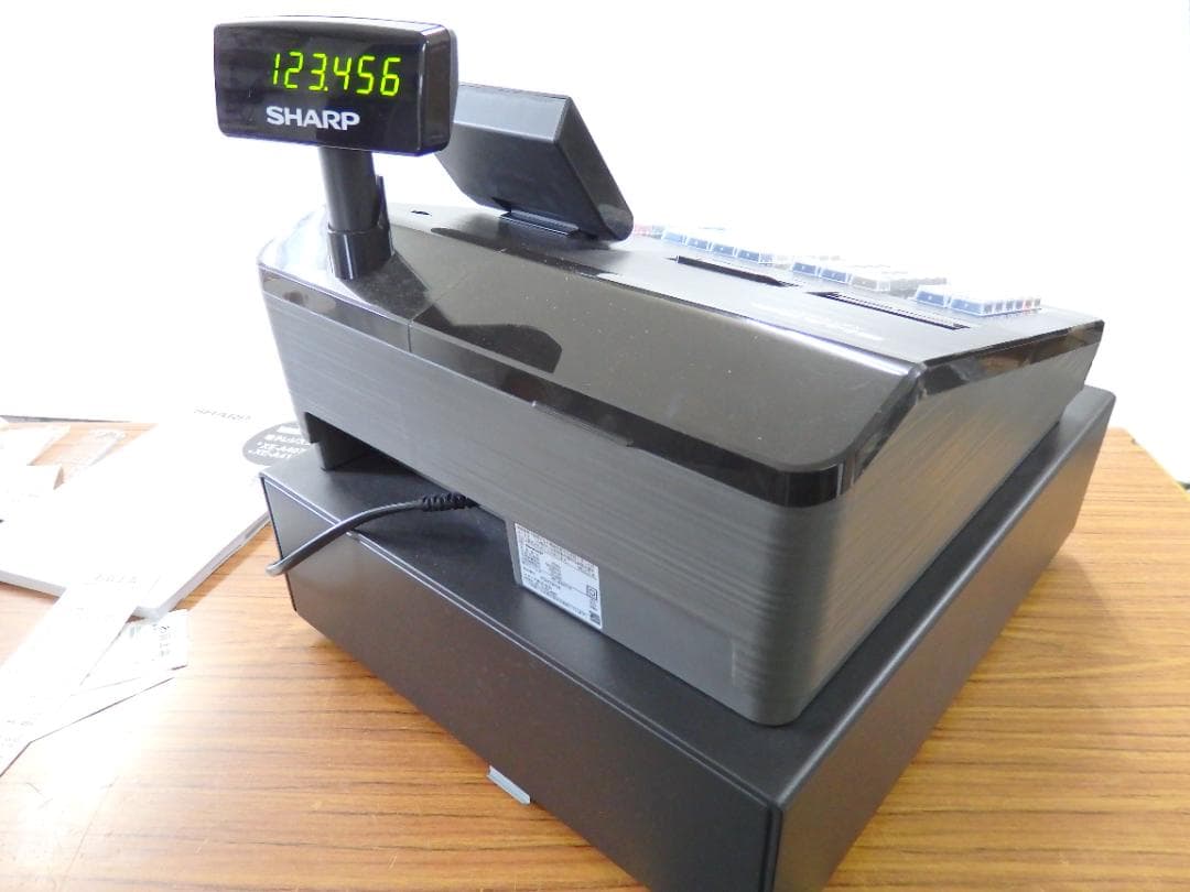 4220 美品 設定無料 SHARP XE-A407 レジスター オートカッター