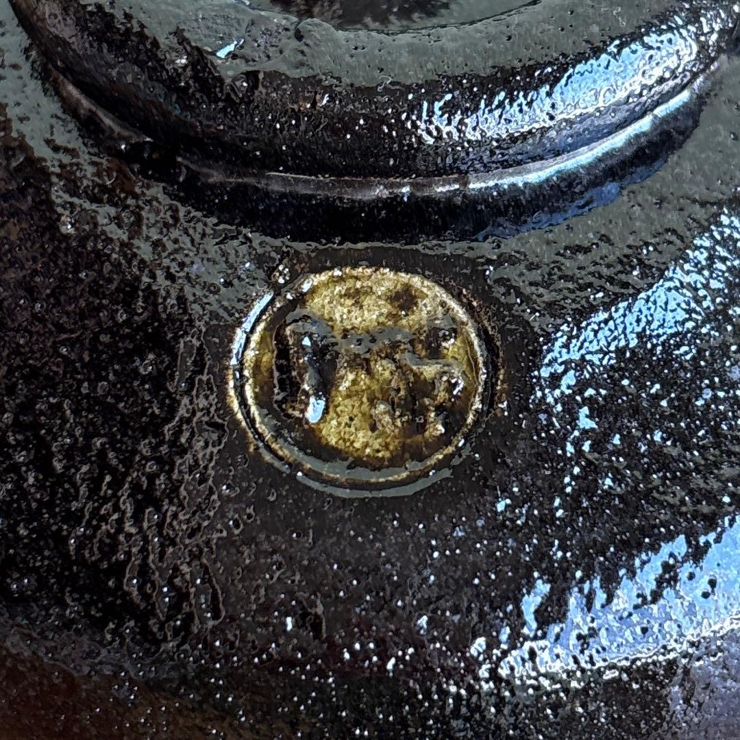 一楽造 黒楽茶碗 楽焼 抹茶碗 茶道具 共箱（70m）