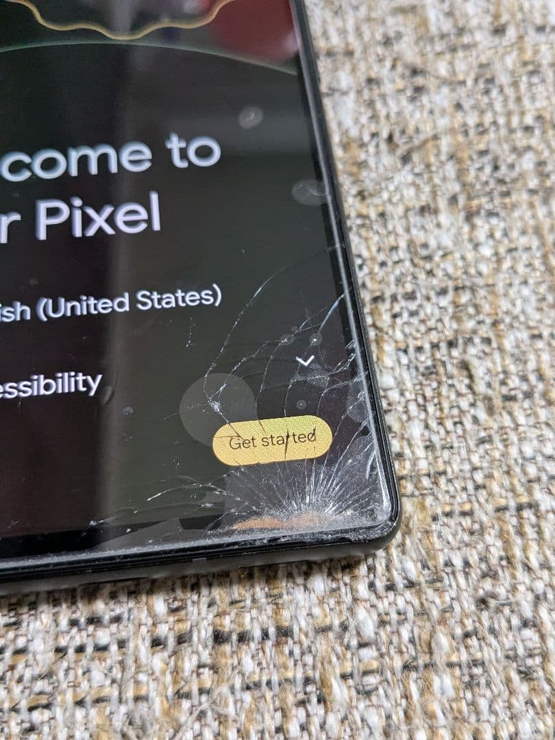 Google Pixel6a　128GB 画面割れジャンク　チャコール