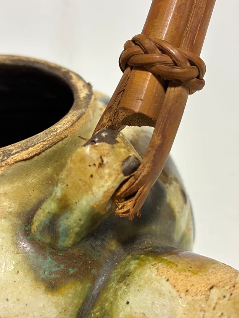 壺屋焼　琉球陶器　急須　土瓶　作者不明　金城次郎？　琉球焼　骨董　アンティーク