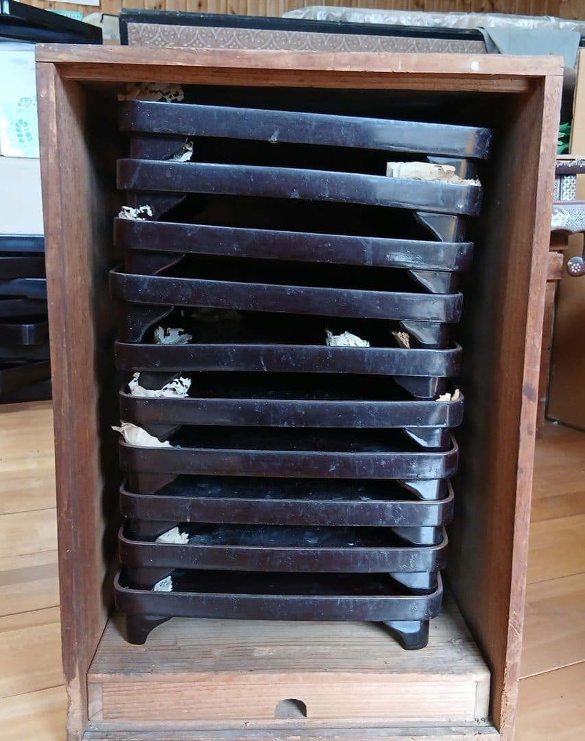 漆器 膳 10枚セット ウサギと月の模様