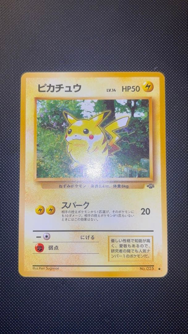 旧裏　完美品　ピカチュウ ポケモンジャングル　センタリング完品
