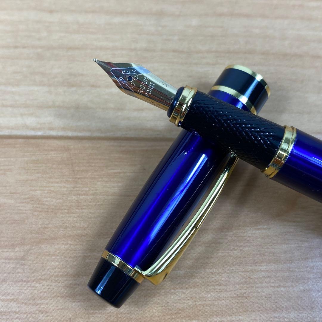 【新品未使用】PARKER 万年筆 ブルー×ゴールド IRIDIUM POINT