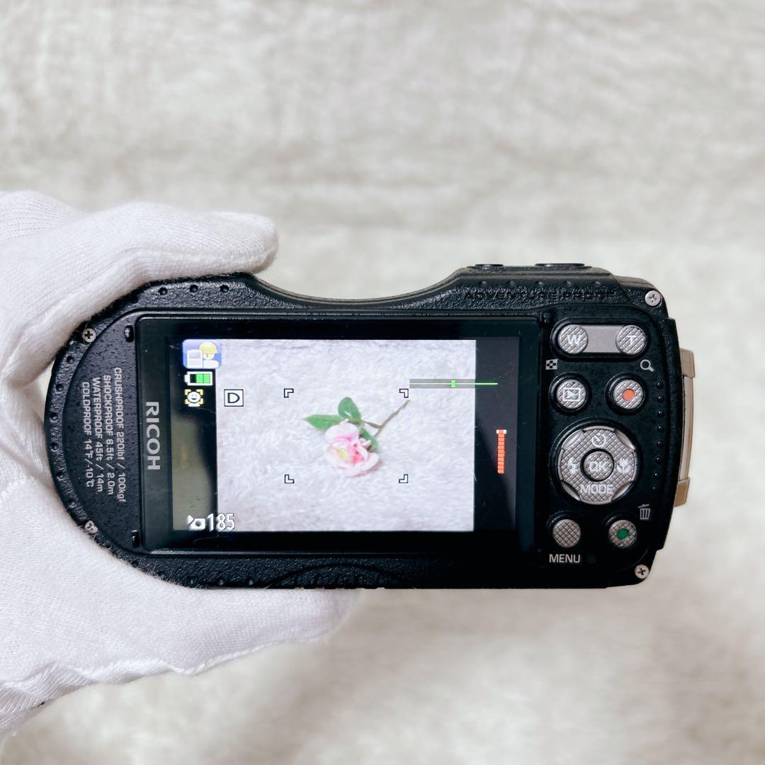稼動品　コンデジ　RICOH WG-4 ライムイエロー 防水耐衝撃