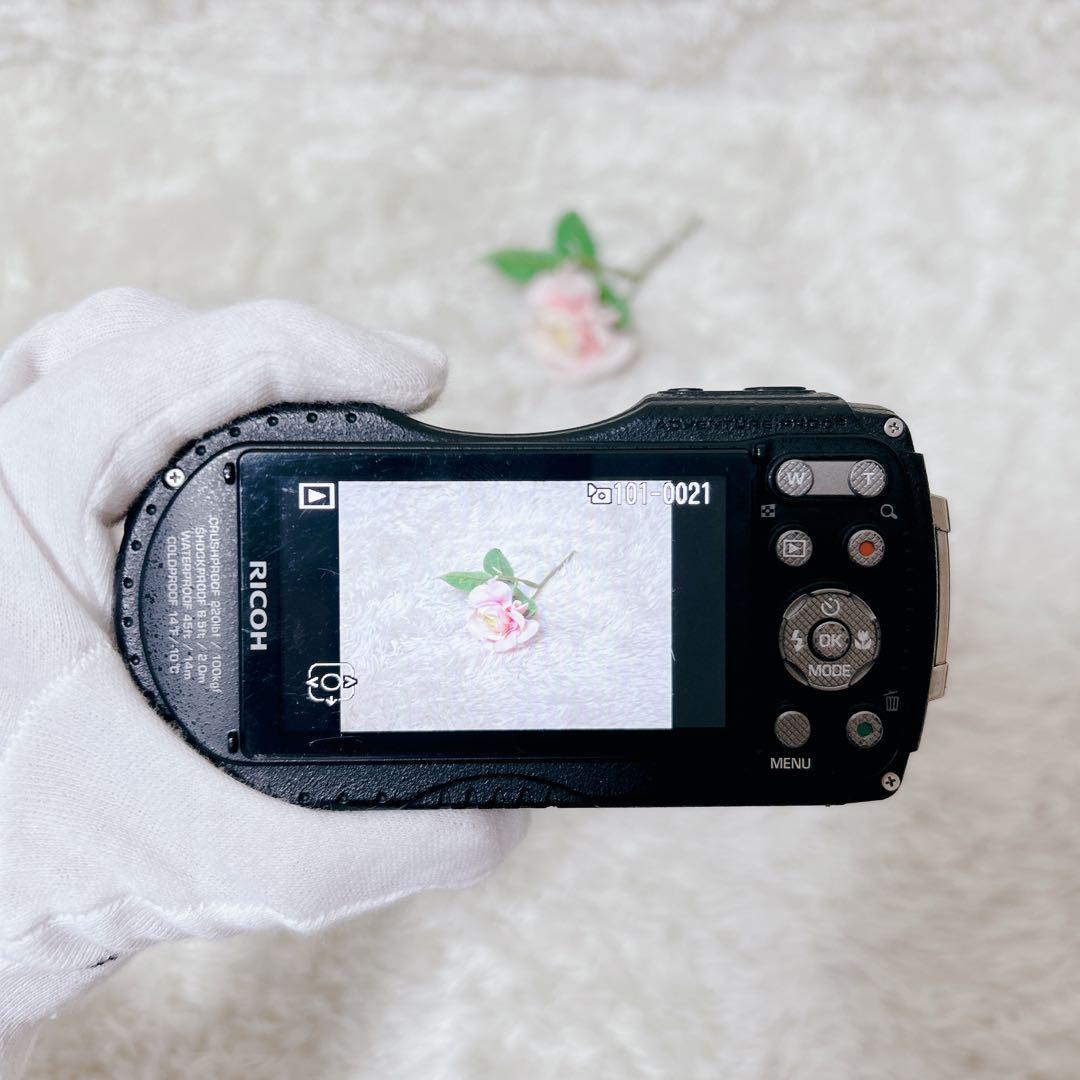 稼動品　コンデジ　RICOH WG-4 ライムイエロー 防水耐衝撃
