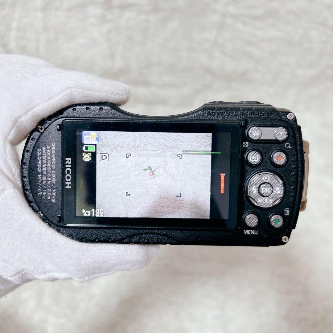 稼動品　コンデジ　RICOH WG-4 ライムイエロー 防水耐衝撃