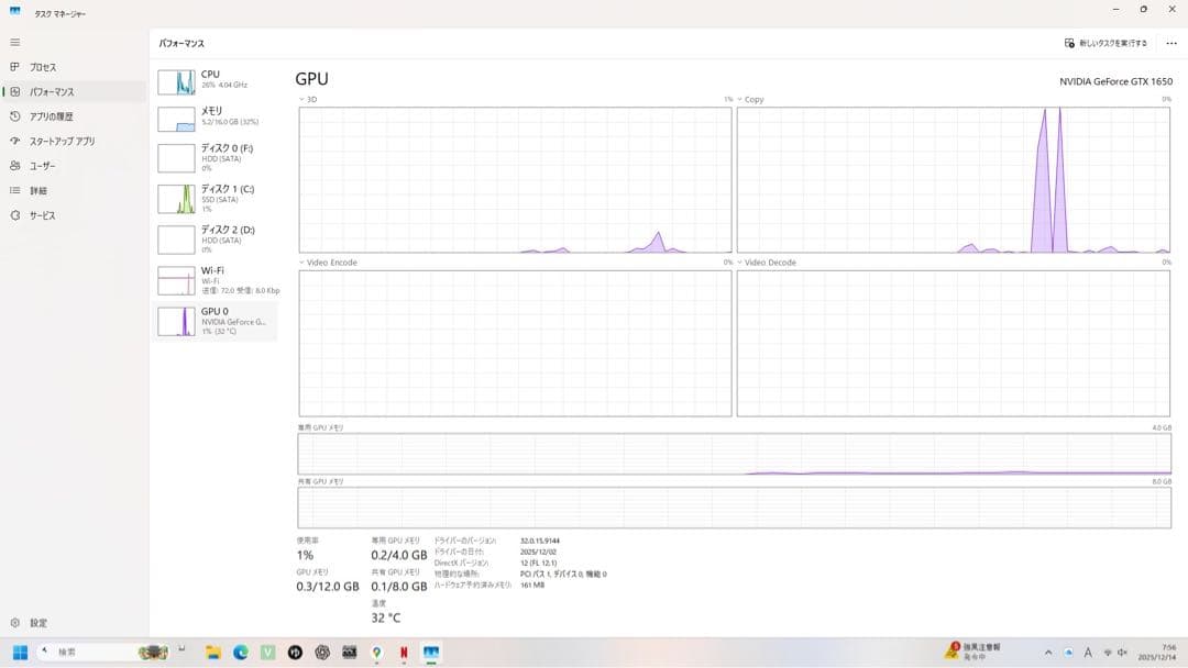【ジャンク】ZOTAC GAMING GeForce GTX 1650 LP