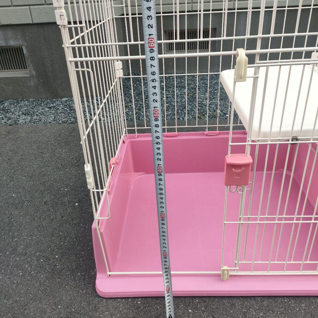 Richell 猫用 ラクリーンケージ 700H ピンク ペットゲージ