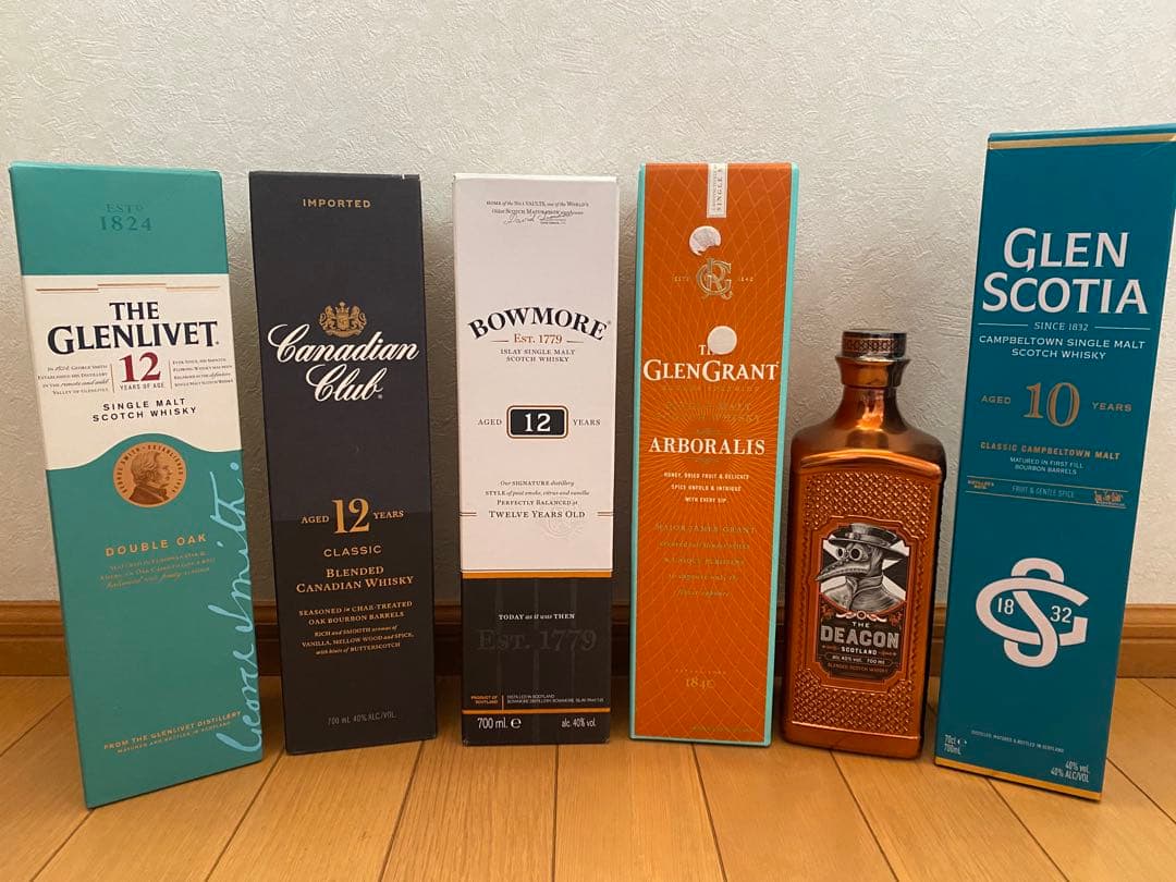 ウイスキー6本セット　★BOWMORE、GLENLIVETなど