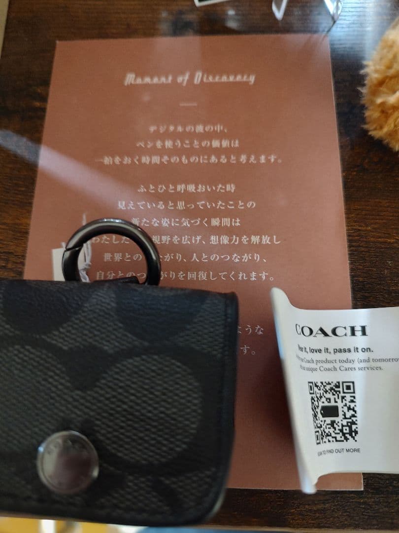 COACH ブラック モノグラム イヤホンケース 新品未使用　コーチ