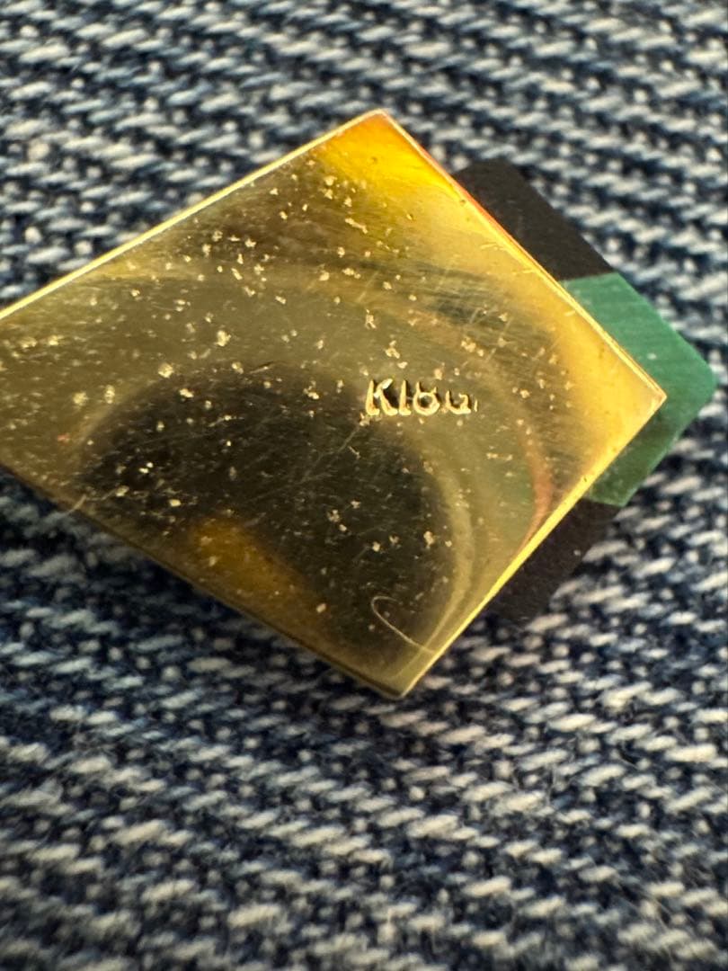 Vintage k18g ゴールド　グリーン　ネックレス