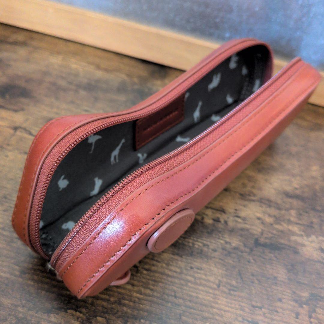 美品 マザーハウス ワンチャン ペン ケース【匿メル便】