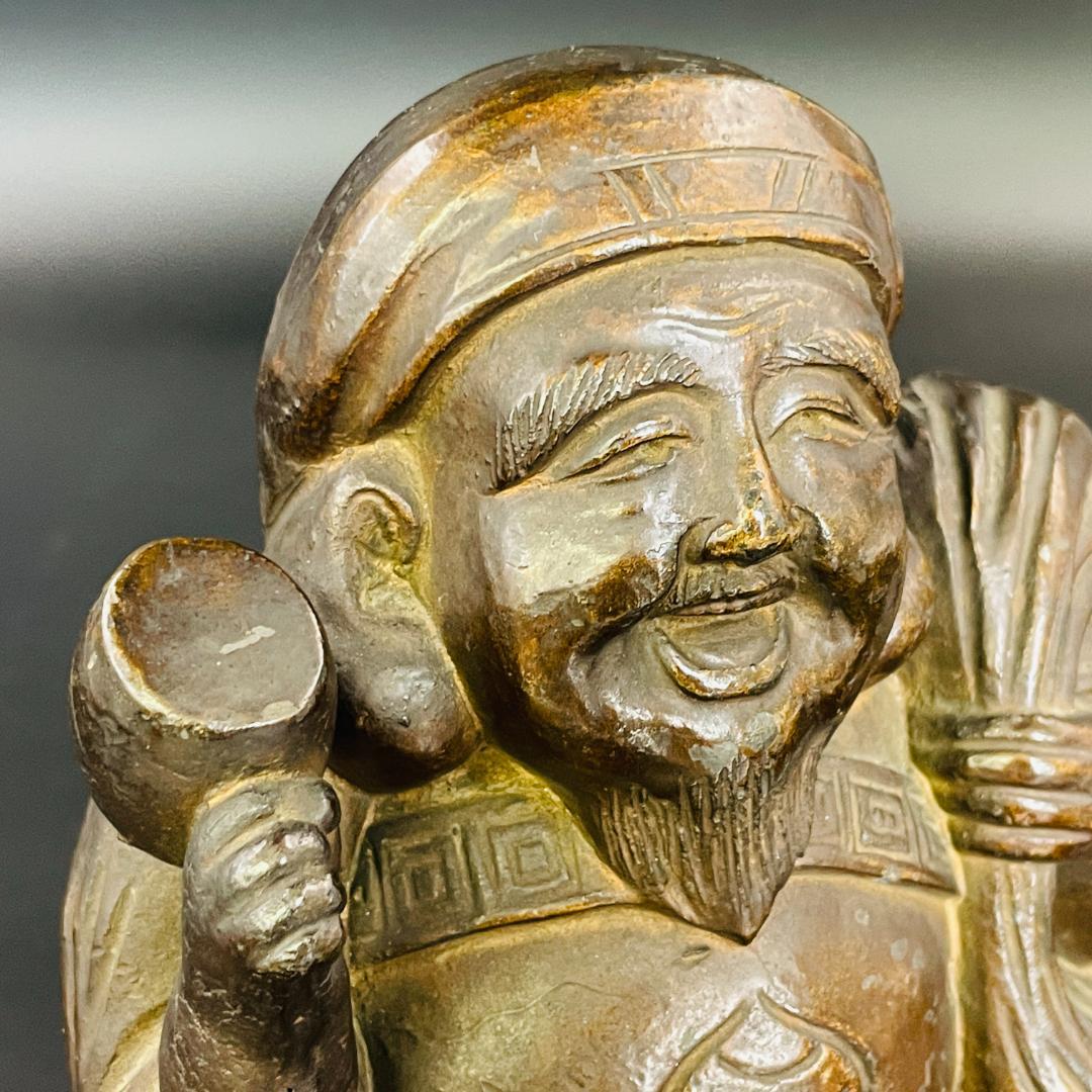 大黒天 貯金箱 大型 縁起物 七福神 打ち出の小槌昭和レトロR8SA56