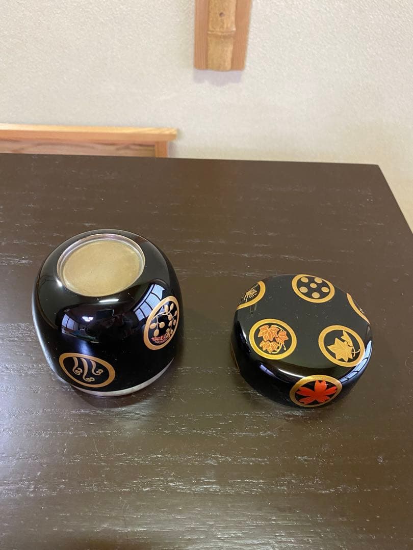 茶道具/棗 中村恭蔵作『丸紋蒔絵』共箱 茶道具 工芸品 茶の湯